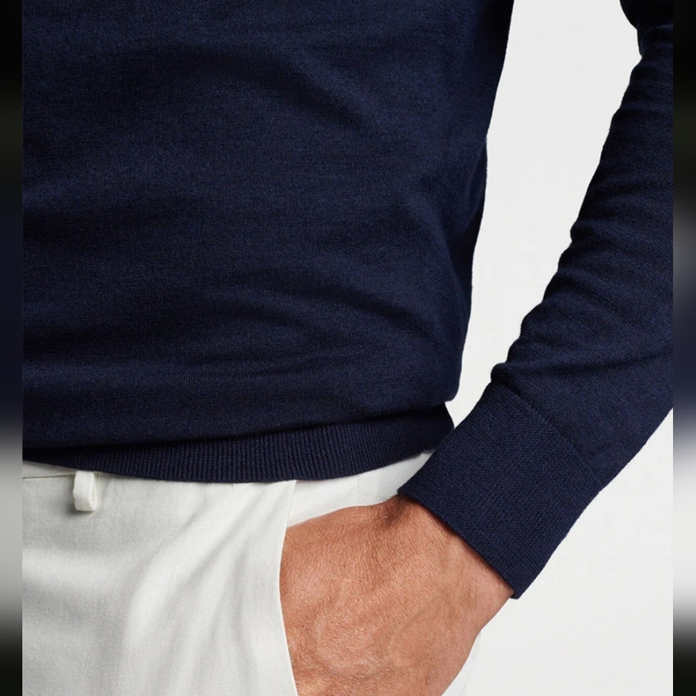 Peter Millar Navy Excursionist Flex Crewneck Golf… - image 2